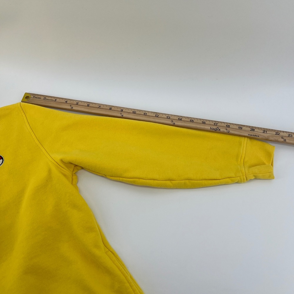 Pokemon Pikachu Yellow Zip Up Hoodie Kids XL 3D Ears Pokeball Mad Engine TGT4990 - Picture 9 of 10